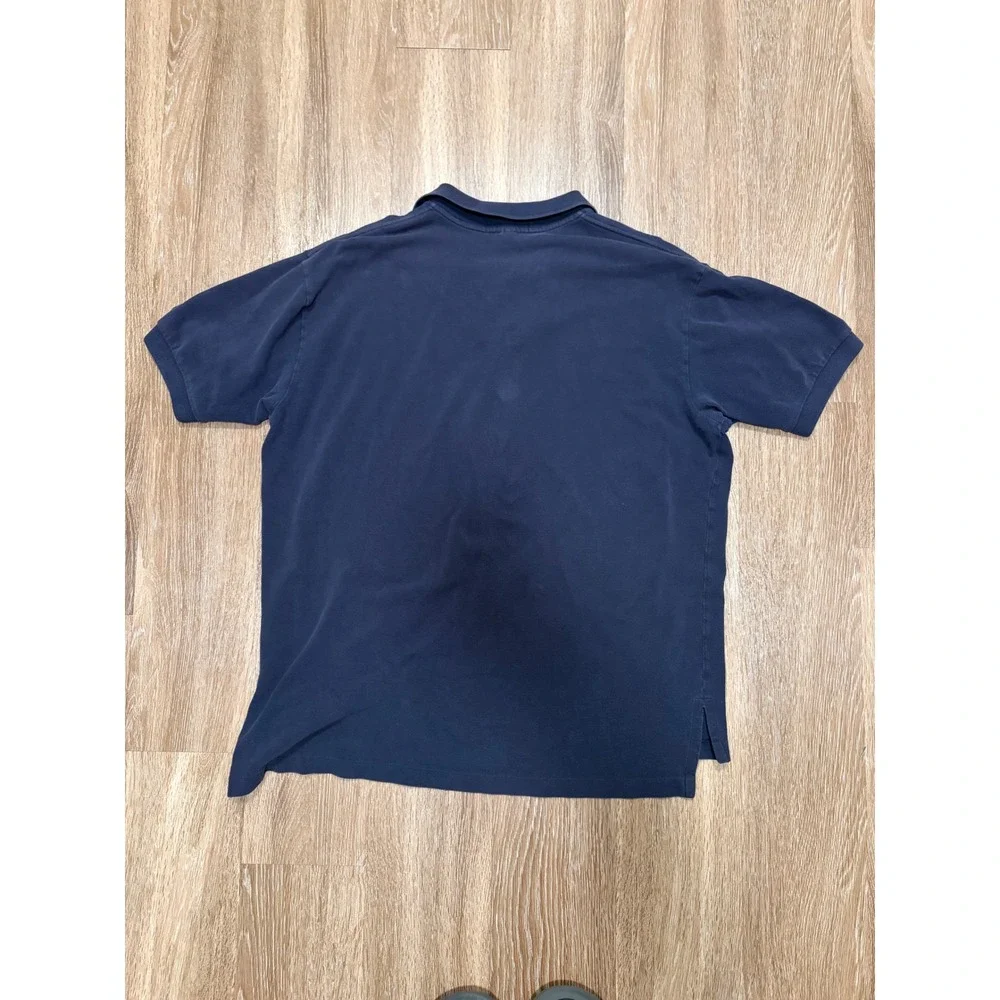 Polo Ralph Lauren Mens XL Navy Blue Short Sleeve Pique Polo Shirt Red Pony Logo